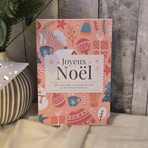 Carte de noël "joyeux noël" – rouge et doré