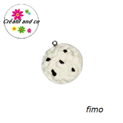 Cookie chocolat blanc pépite choco en fimo