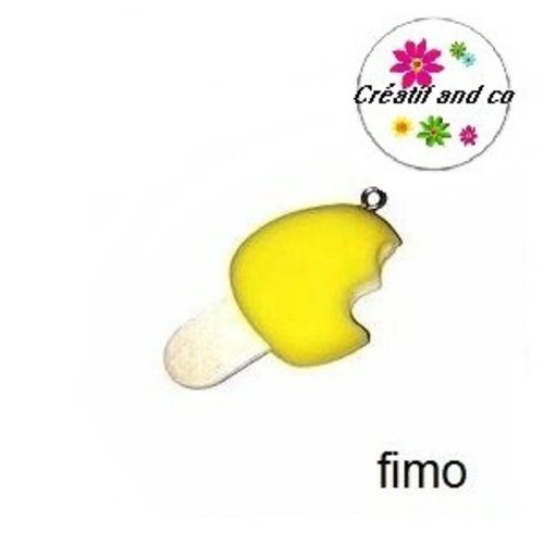 Magnum citron croqué en fimo