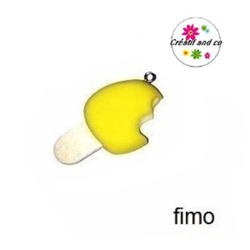 Magnum citron croqué en fimo