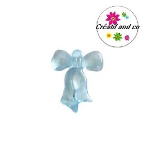 Noeud translucide bleu 30mm