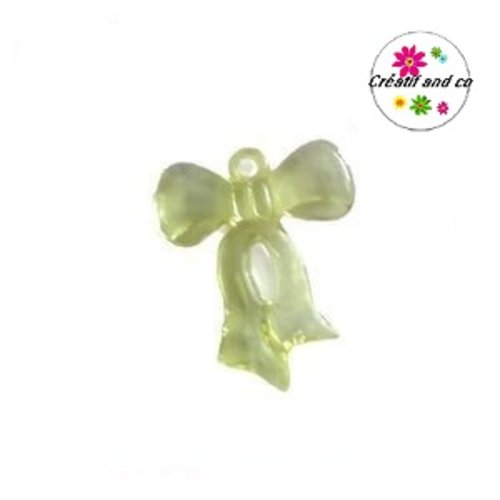 Noeud translucide jaune pâle 30mm