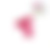 Noeud translucide fuschia 30mm