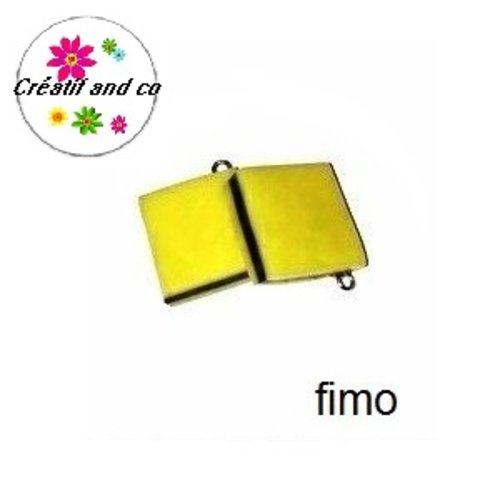 Bonbon anglais jaune/noir en fimo