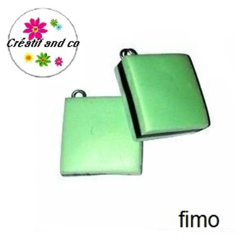 Bonbon anglais vert clair-noir en fimo