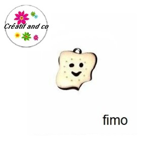 Bn carré croqué choco en fimo