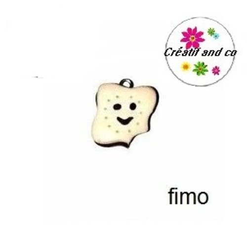 Bn carré croqué choco en fimo