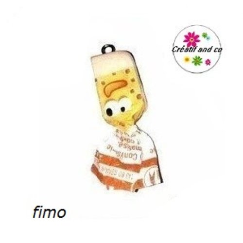 Breloque bâton bonbon ice tea en fimo