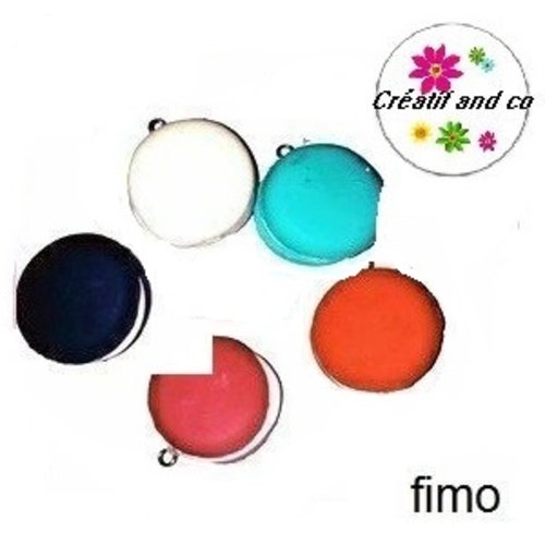 5 macarons mix couleur en fimo