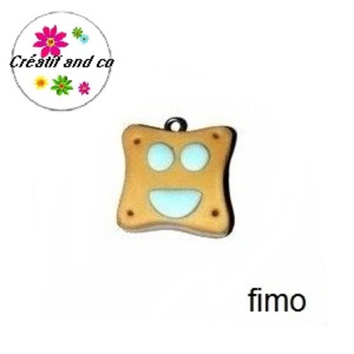 Bn carré menthe glacial en fimo