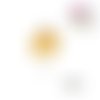 Sucette orange/blanc/jaune fimo