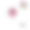 Sucette rose/fuchsia et blanc fimo
