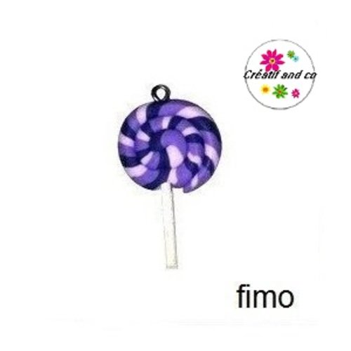 Sucette trio de mauve fimo