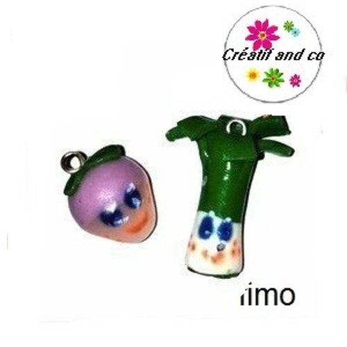 Navet et poireau kawaii fimo