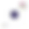 X2 cabochons étoiles blanches sur fond bleu 12mm
