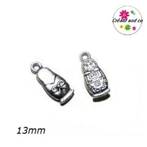 Breloque matriochka-poupée russe 13mm