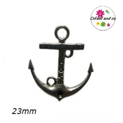 Breloque ancre marine 23mm