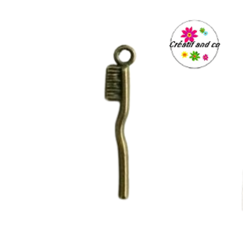 Breloque brosse á dent bronze