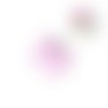 Noeud rose pois blanc