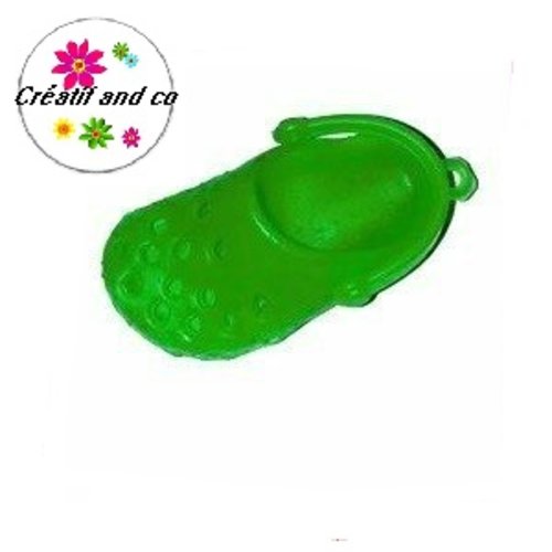 Croc plastique vert fluo 50mm