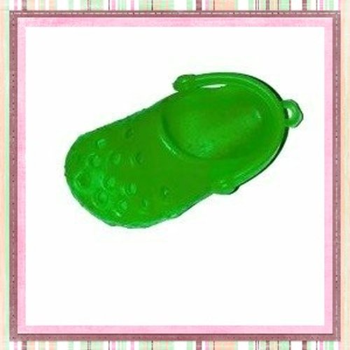 Croc plastique vert fluo 50mm