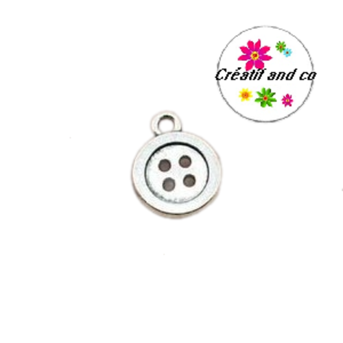 Breloque bouton-couture