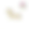 Perle ronde granuleuse beige fimo 14mm