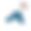 Perle ronde turquoise pois marron fimo 14mm