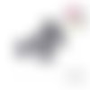 Perle ronde granuleuse grise fimo 14mm