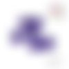 Perle ronde granuleuse violet fimo 14mm