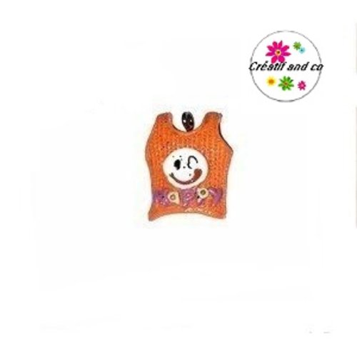 Débardeur orange pailleté 20mm