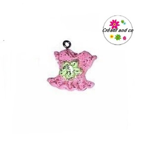 Tutu rose pailleté 25mm