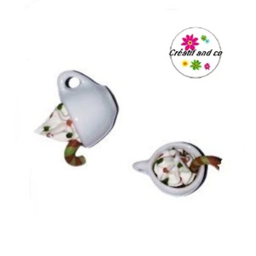 Tasse café chantilly gourmandises porcelaine
