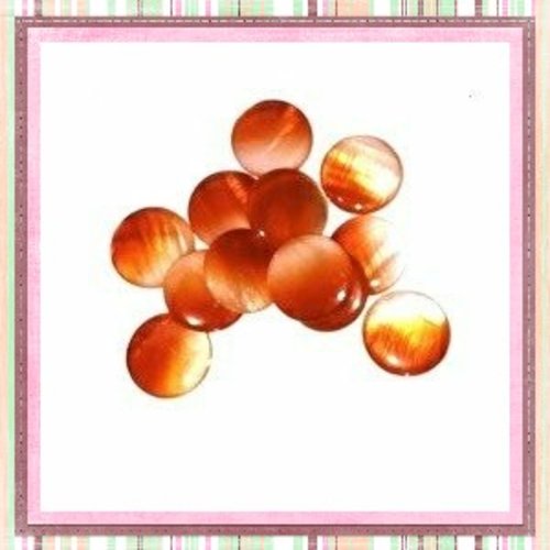 Perle forme palet nacre orange 20mm