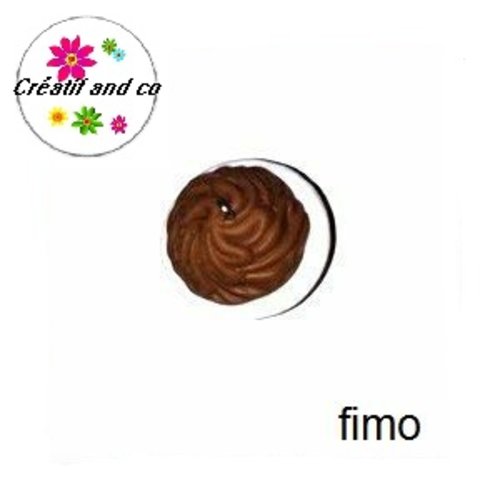Gros cupcake chocolat fimo