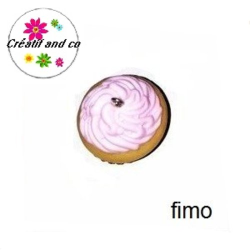 Gros cupcake fraise fimo