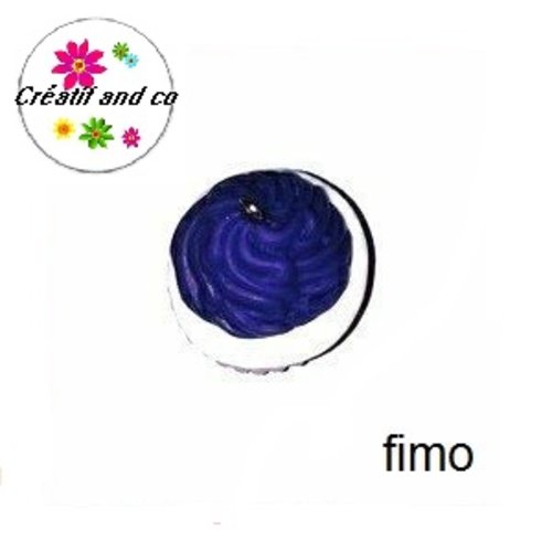 Gros cupcake myrtille fimo