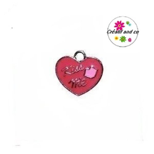 Coeur kiss me émail