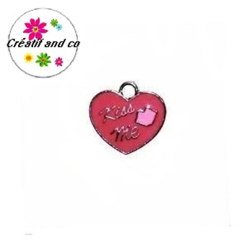 Coeur kiss me émail