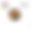 X2 cabochons oeil motif sur paupière 16mm