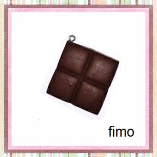 Grand carré de chocolait fimo 30mm