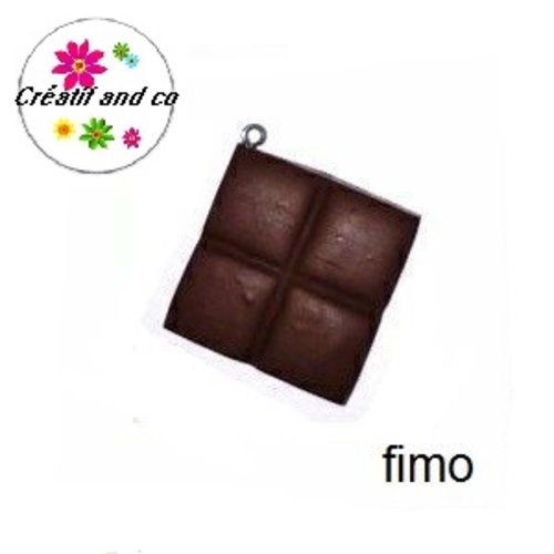 Grand carré de chocolait fimo 30mm