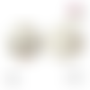Grosse perle ronde bois visage 14mm