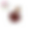 Pendentif fiole coeur micro bille rouge