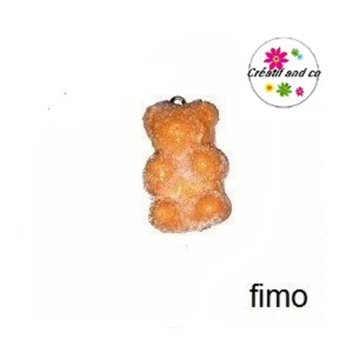 Ourson orange fizz fimo