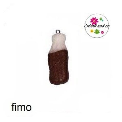 Breloque bonbon bouteille cola fimo