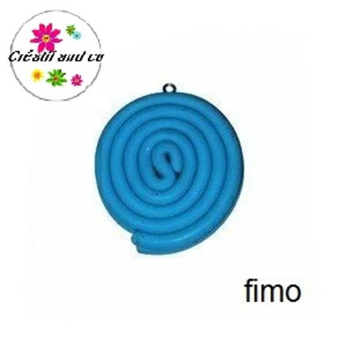 Grand rouleau de réglisse turquoise fimo