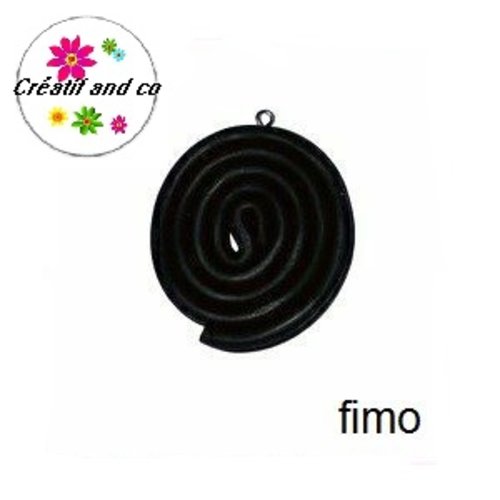 Grand rouleau de réglisse noir fimo