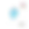 Fraise bleue claire plate fimo