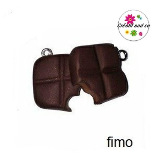 Carré de chocolat croqué fourré caramel